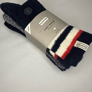 NWT Hunter Striped Cozy 4 pack of Socks‎ in Black, White, and Red